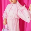Cape Oversized Skirt Two-Piece Set Pink - Afbeelding 2