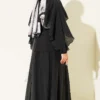 Cape Oversized Skirt Two-Piece Set Black – Image 3