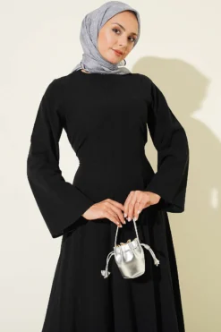 Alternative view of Dress with Pocket Details in Linen Black