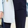Wide Leg Trousers with Pile Detail Navy Blue - immagine 4