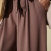 Wide-Leg Trousers with Pleated Detail Brown - Image 4
