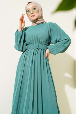 Alternative view of Pleated Belted Ayrobin Dress Hazel