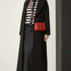 Striped Knit Cardigan in Polyamide Black – Bild 2