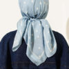 Polka Dot Bamboo Crinkle Scarf Baby Blue – Image 3