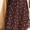 Polka Dot Bamboo Crinkle Scarf Dark Brown - Imagen 4