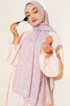 Alternative view of Polka Dot Bamboo Crinkle Scarf Powder Pink