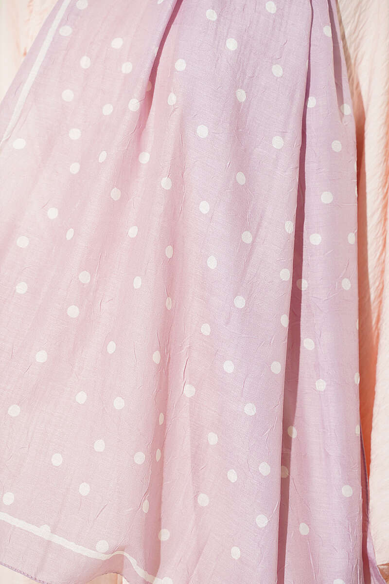 Polka Dot Bamboo Crinkle Scarf Powder Pink - Imagen 4