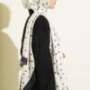 Polka Dot Bamboo Crinkle Scarf Stone - Imagen 3