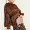 Sequin Skirt Evening Suit Brown - Imagen 2