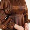Sequin Skirt Evening Suit Brown - Imagen 4
