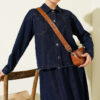 Fringed Detail Denim Two-Piece Set Navy Blue - Image 2