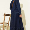 Fringed Detail Denim Two-Piece Set Navy Blue - Image 3