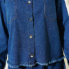 Fringed Detail Denim Two-Piece Set Blue - immagine 4