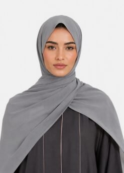 Wholesale Queen Crepe Hijab — grey crepe wrap hijab