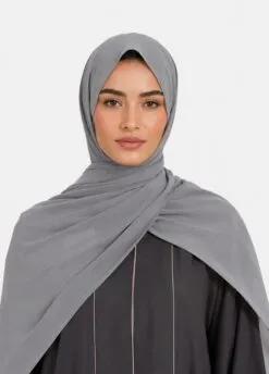 Wholesale Queen Crepe Hijab — grey crepe wrap hijab