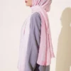 Retro Patterned Bamboo Crinkle Scarf Pink - immagine 3