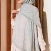 Retro Patterned Bamboo Crinkle Scarf Greenery - الصورة 2