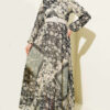 Retro Patterned Chiffon Dress Mint