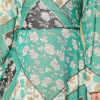 Retro Patterned Chiffon Dress Green – Bild 4