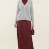 Braided Buttoned Knit Cardigan Grey - Image 2