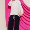 Shirt with Faux Pocket Flap Pink - Imagen 2