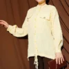 Shirt with Faux Pocket Flap Yellow