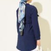 Striped Button-Up Shirt with Faux Pocket Flap Navy Blue – Bild 3