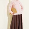 Shirt with Faux Pocket Flap in Muslin Pink - Imagen 2
