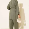 Fake Pocket Zippered Two-Piece Set - immagine 3