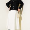 Fringed Shoulder Chiffon Floral Cardigan Black – Image 2