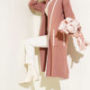 Shawl Collar Pocketed Knit Cardigan Powder Pink - Imagen 2