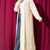 Shawl Collar Knit Pattern Long Cardigan Stone – Bild 2