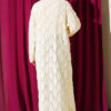 Shawl Collar Knit Pattern Long Cardigan Stone – Bild 3