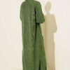 Shawl Collar Textured Knit Cardigan Green - Image 3
