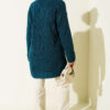 ⁦Shawl Collar Rice Knit Cardigan Petrol⁩ - الصورة ⁦3⁩