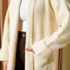 Shawl Collar Rice Knit Cardigan Stone - Afbeelding 4