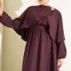 Dress with Snail Clip Detail Plum - immagine 2