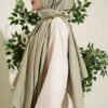 Twisted Pattern Cotton Ayrobin Scarf Hazel - Image 3