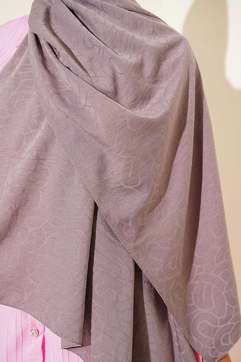 Twisted Pattern Cotton Ayrobin Scarf Lilac - Afbeelding 4