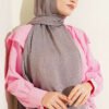 Twisted Pattern Cotton Ayrobin Scarf Mink - Afbeelding 2