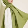 Twisted Pattern Cotton Ayrobin Scarf Green - Imagen 2