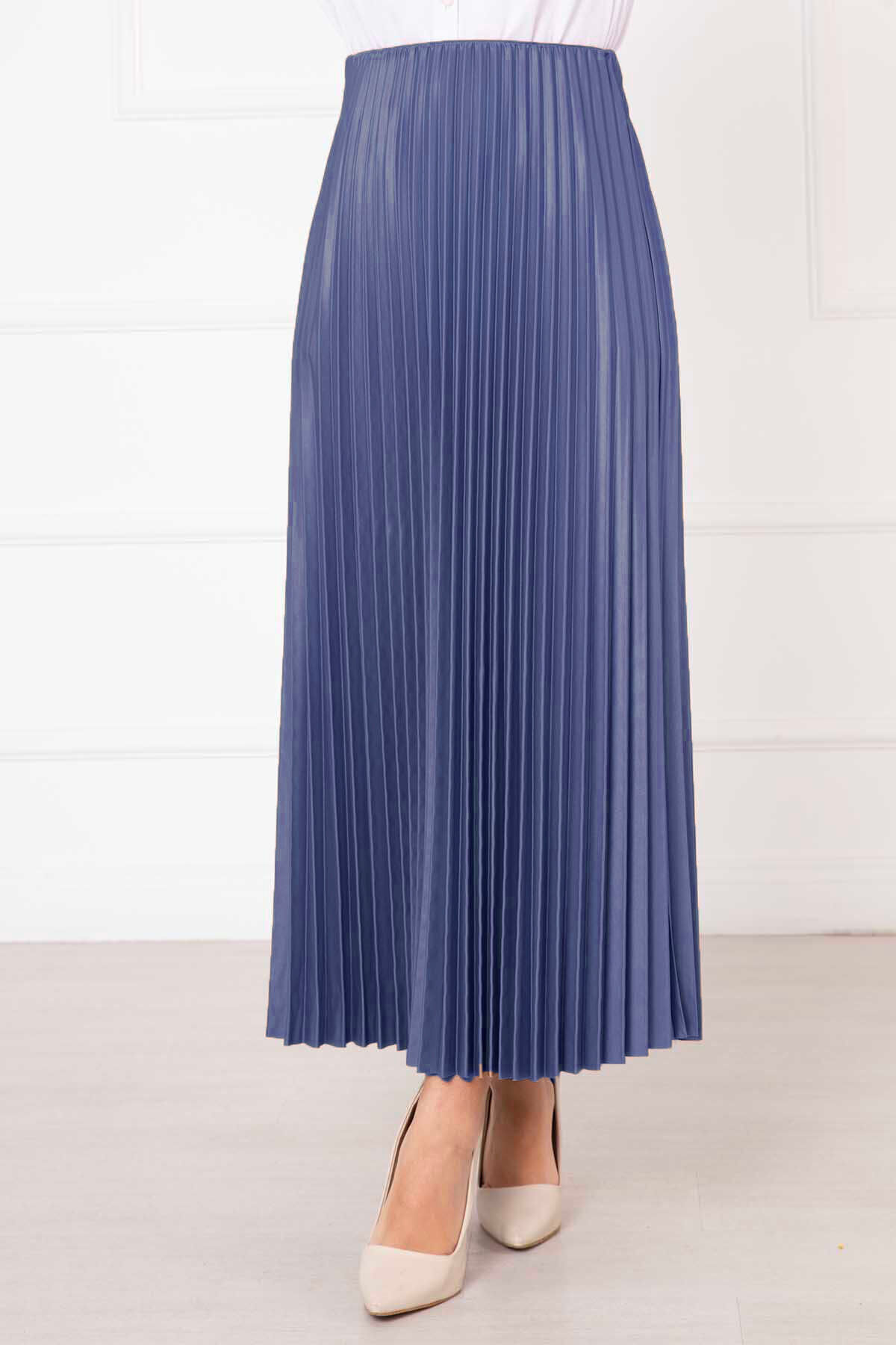 Sena Pleated Skirt Indigo - Afbeelding 2