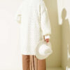 Basket Weave Knit Cardigan Ecru – Bild 3