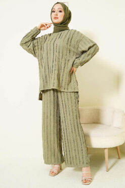 Alternative view of Striped Ruffled Tunic Set Hazel