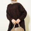 Striped Ruffled Tunic Set Brown - Imagen 2