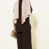 Striped Ruffled Tunic Set Brown - Imagen 3