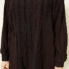 Striped Ruffled Tunic Set Brown - Imagen 4