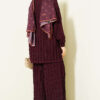 Striped Ruffled Tunic Set Plum - Imagen 3