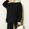 Striped Ruffled Tunic Set Black – Bild 2