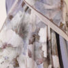 Floral Bamboo Crinkle Scarf with Stripe Details Beige - Afbeelding 4